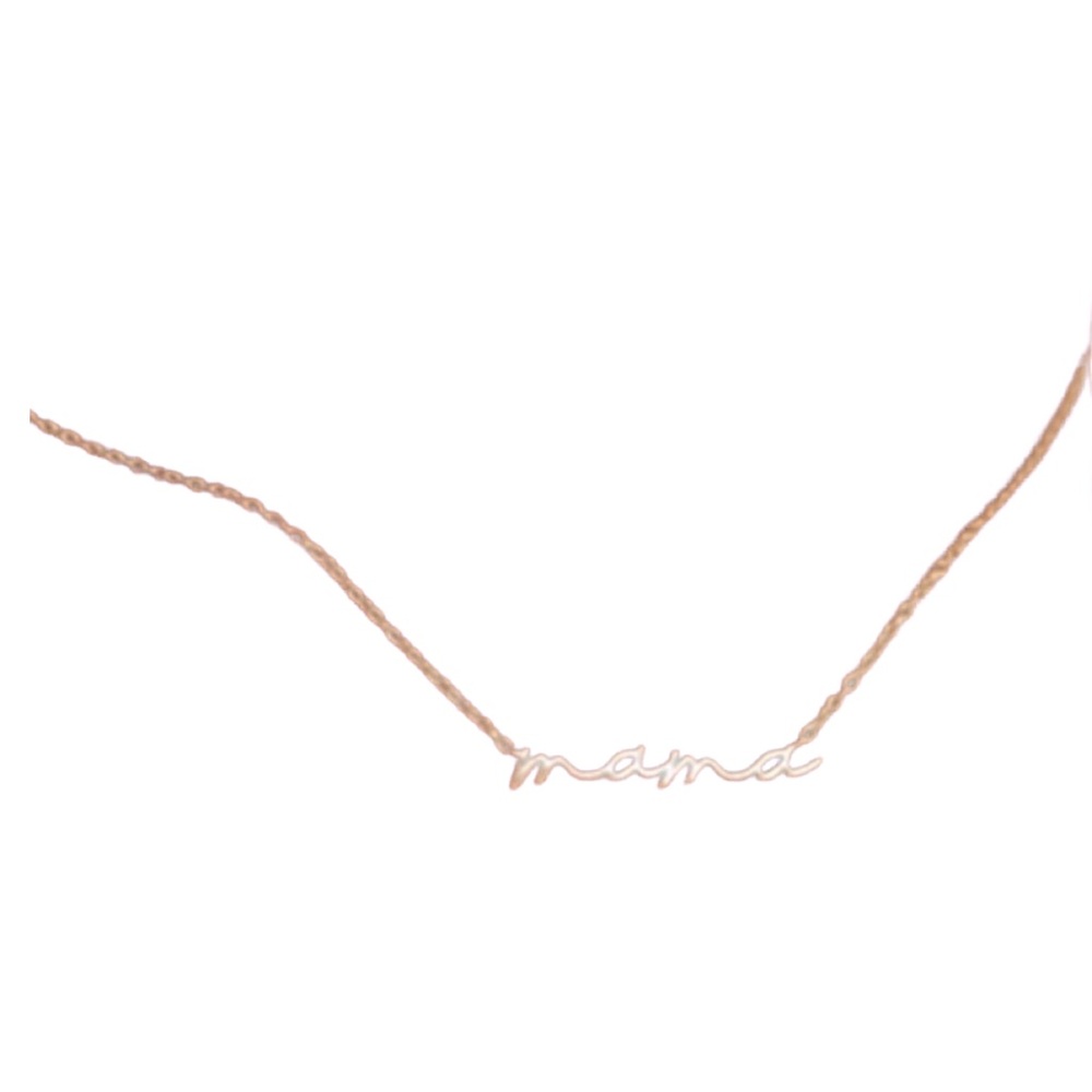 Gold Plated Tony Mama Script Necklace